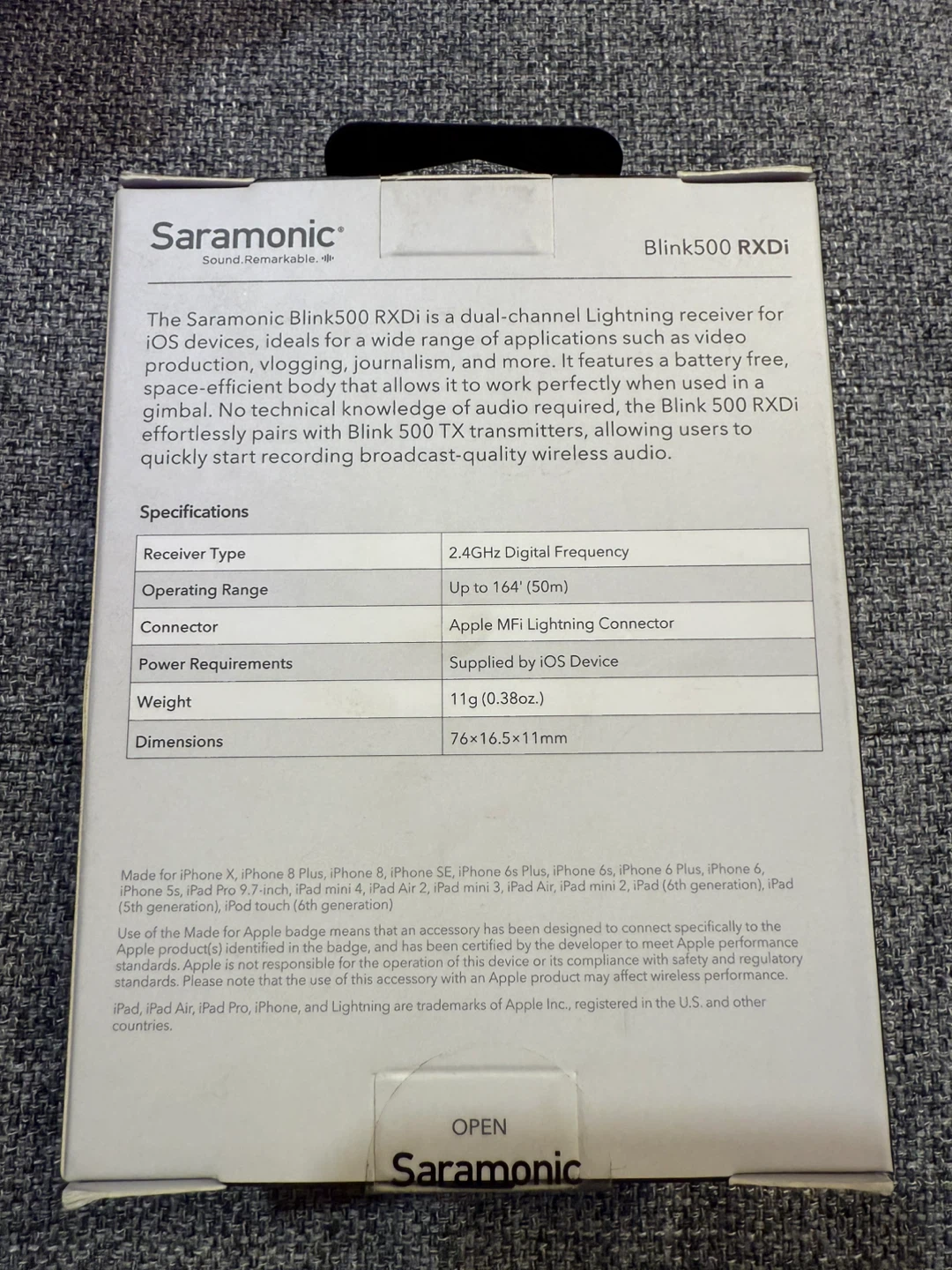 Saramonic Blink500 RXDi Ultracompact 2.4GHz Receiver - photo 2