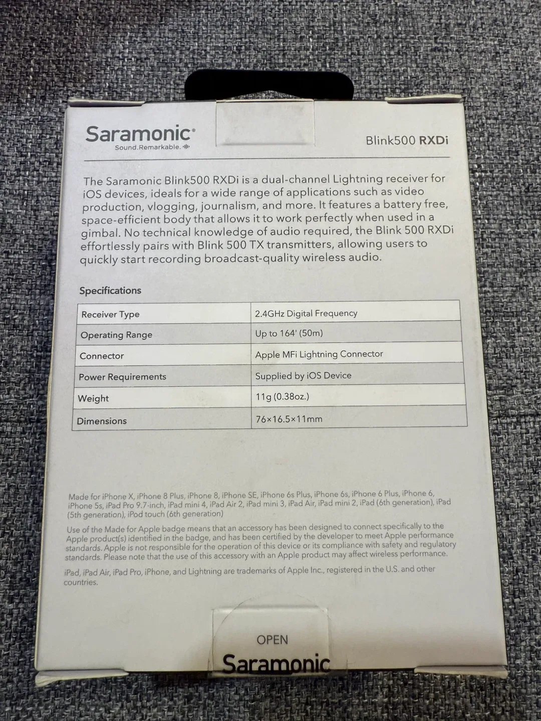 Saramonic Blink500 RXDi Ultracompact 2.4GHz Receiver image indicator(2)