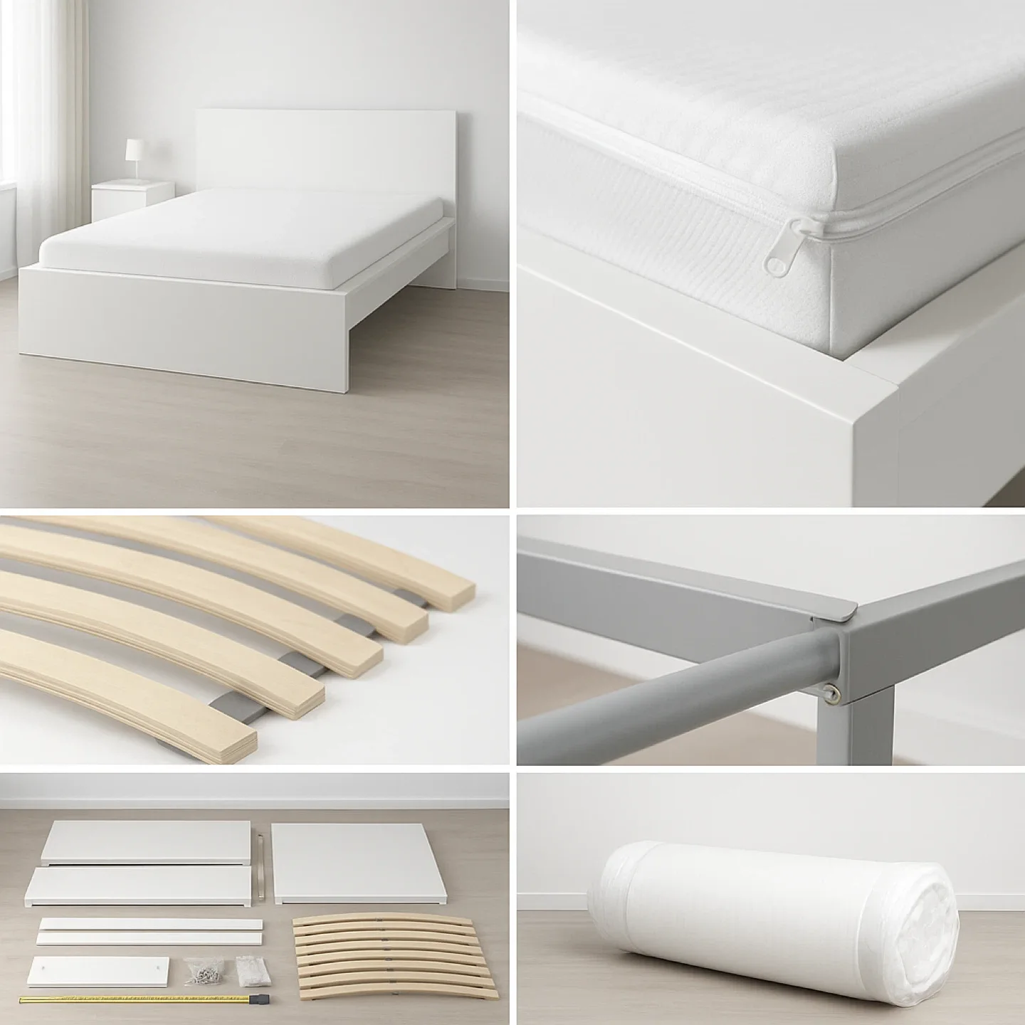 IKEA MALM Bed Frame, High, White – Queen | image indicator(4)