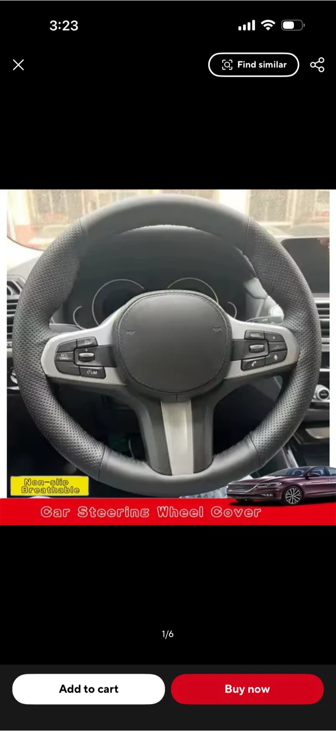 BMW Steering Wheel Cover customized - photo 5