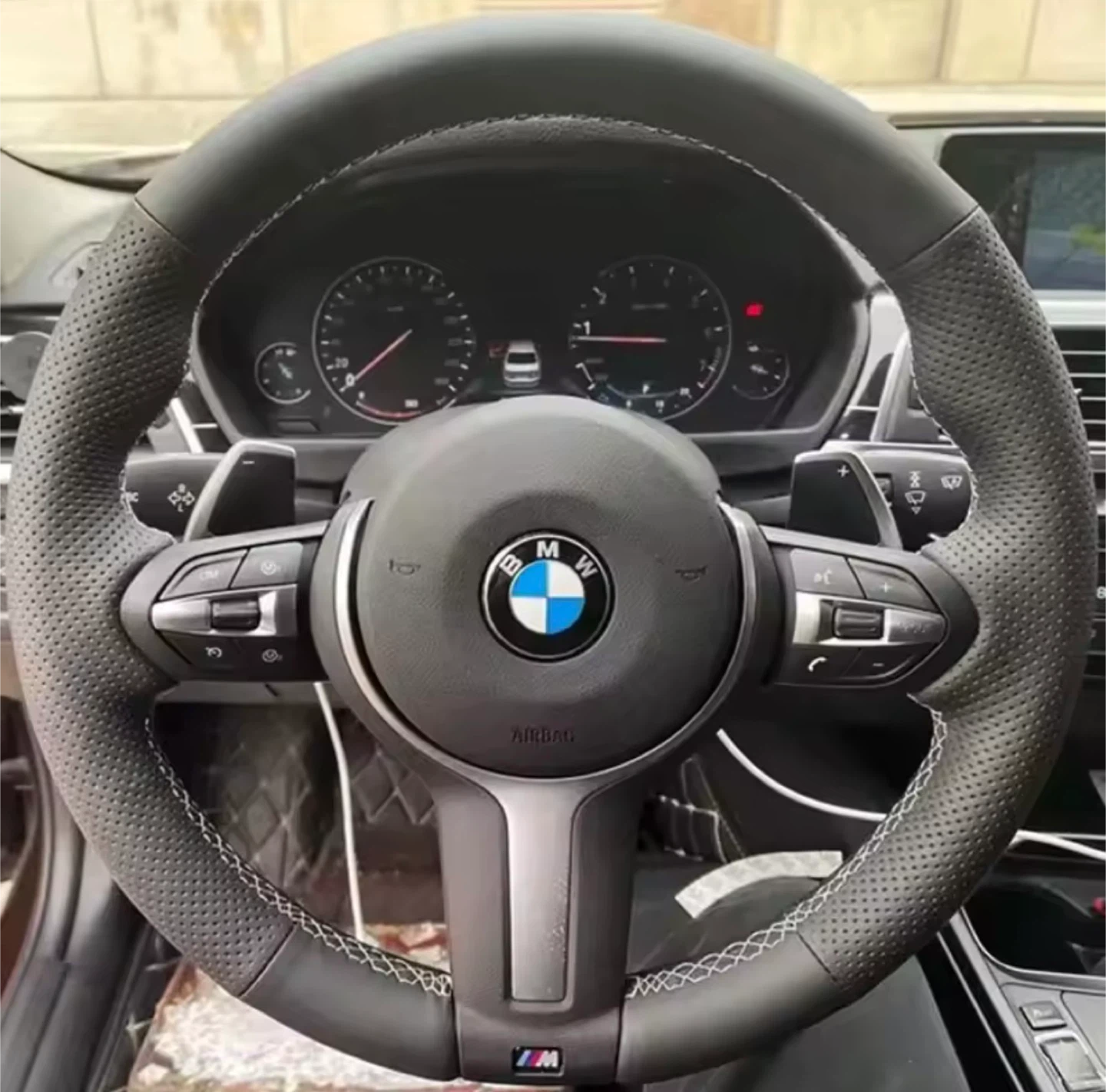 BMW Steering Wheel Cover customized - photo 4