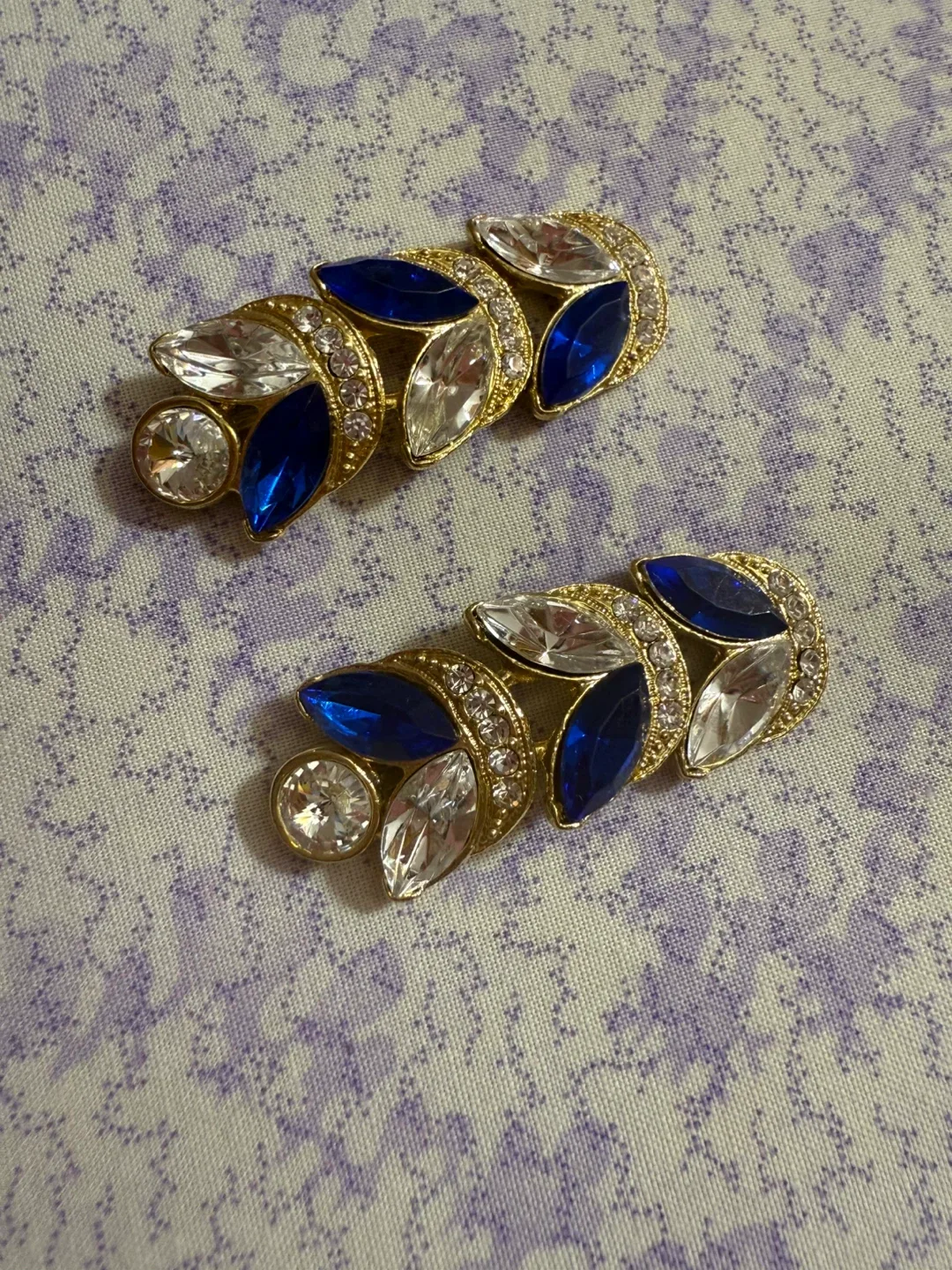 Blue & Clear Stone Bracelet and Earring Set image indicator(2)