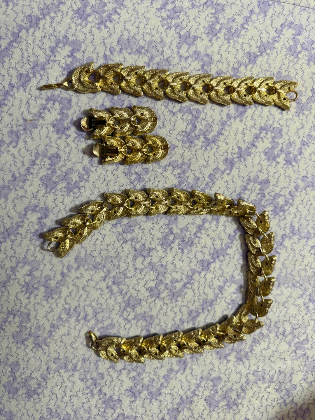 Blue & Clear Stone Bracelet and Earring Set image indicator(5)