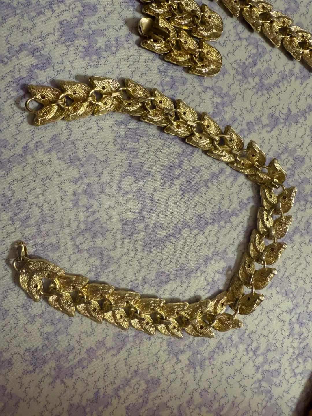 Blue & Clear Stone Bracelet and Earring Set image indicator(8)