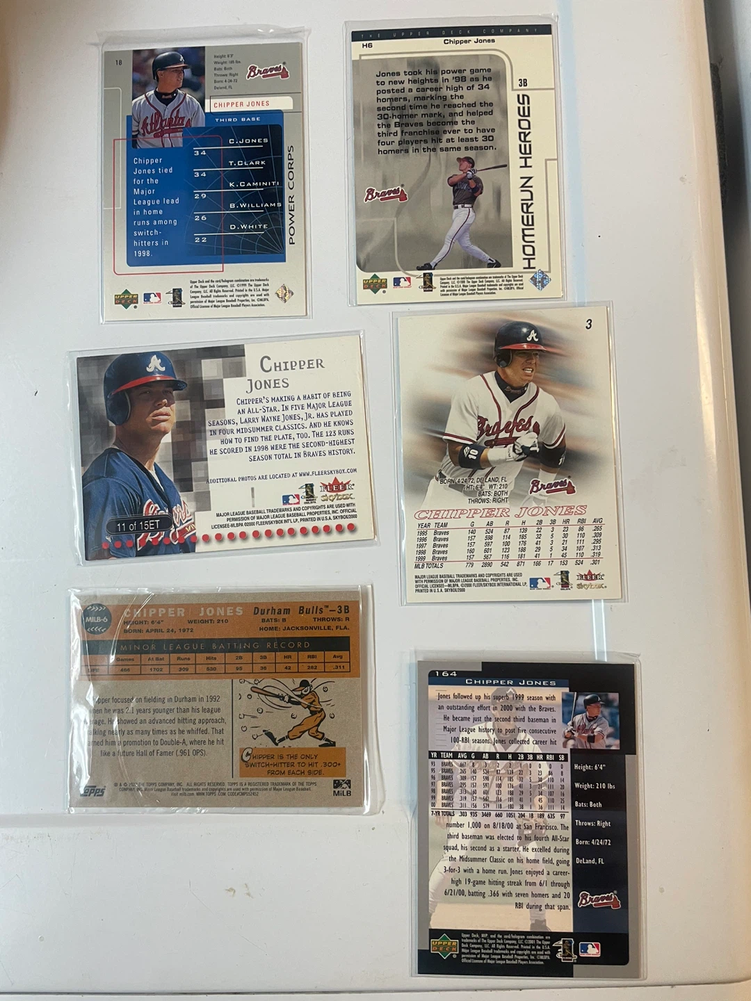 Chipper Jones 1991 Bowman Baseball Card lot - photo 5