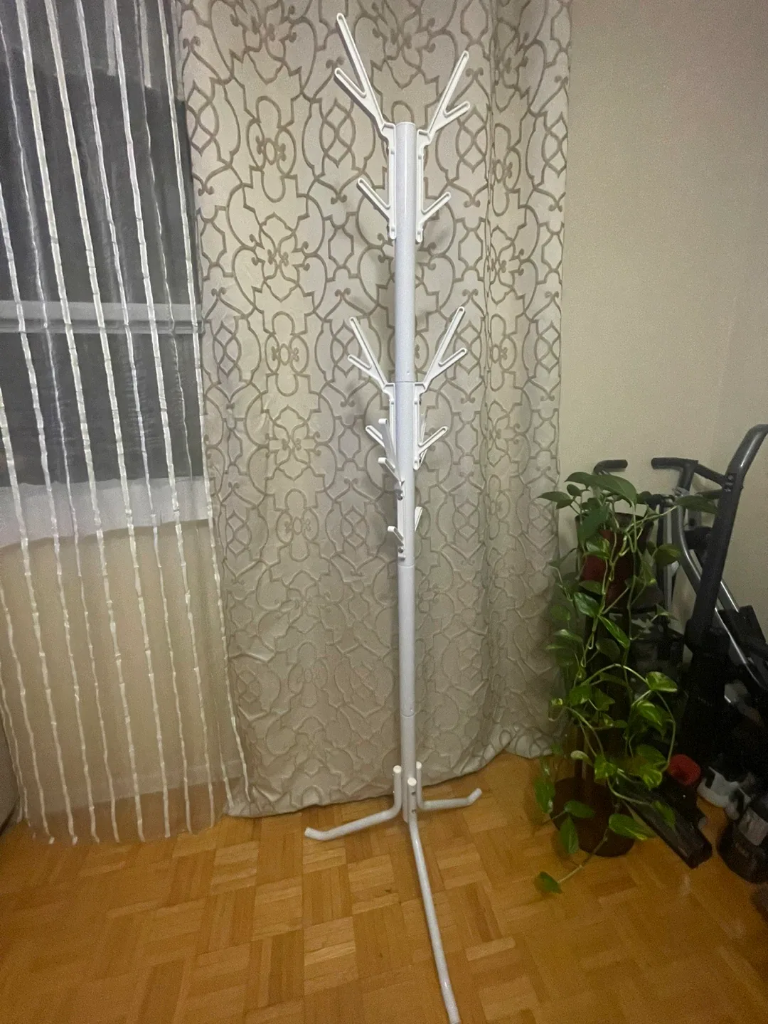 White Coat Rack Stand