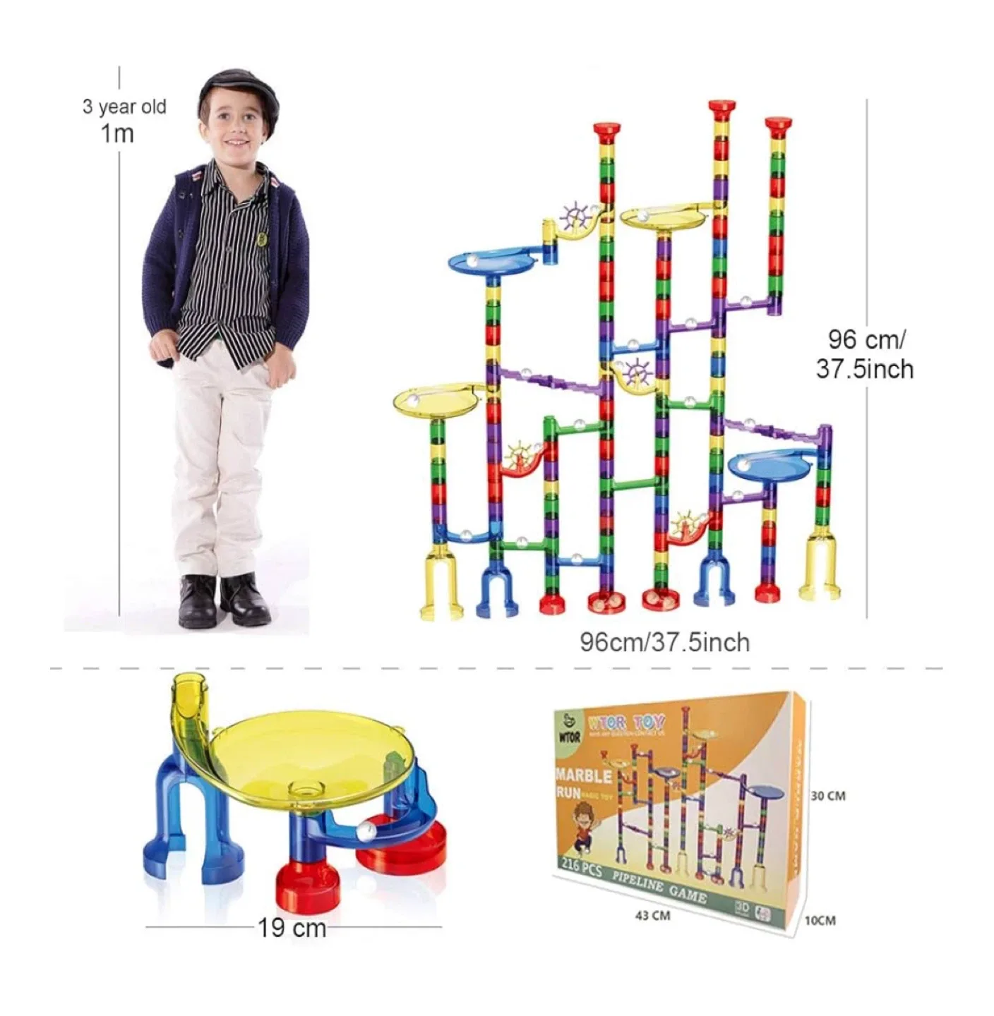 Marble Run Pipeline Game - 216 Pieces image indicator(4)