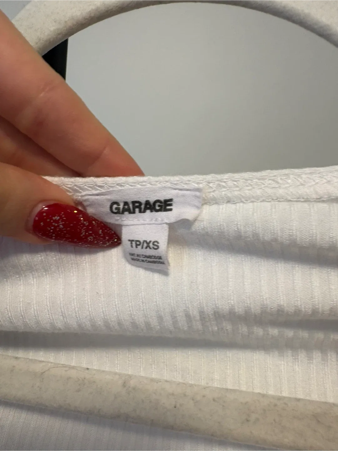 Garage White Long Sleeve Top - TP/XS image indicator(2)