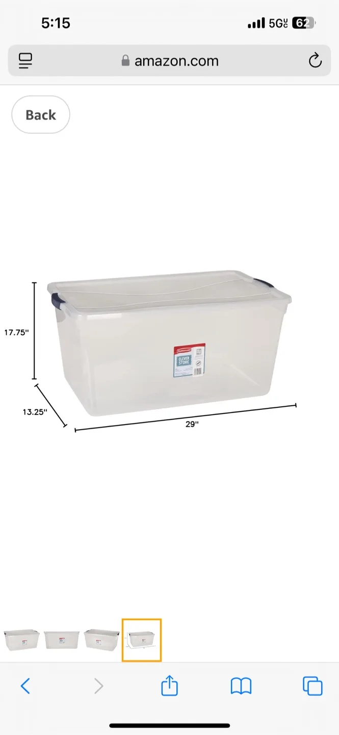Rubbermaid Cleverstore Clear Storage Box image indicator(2)
