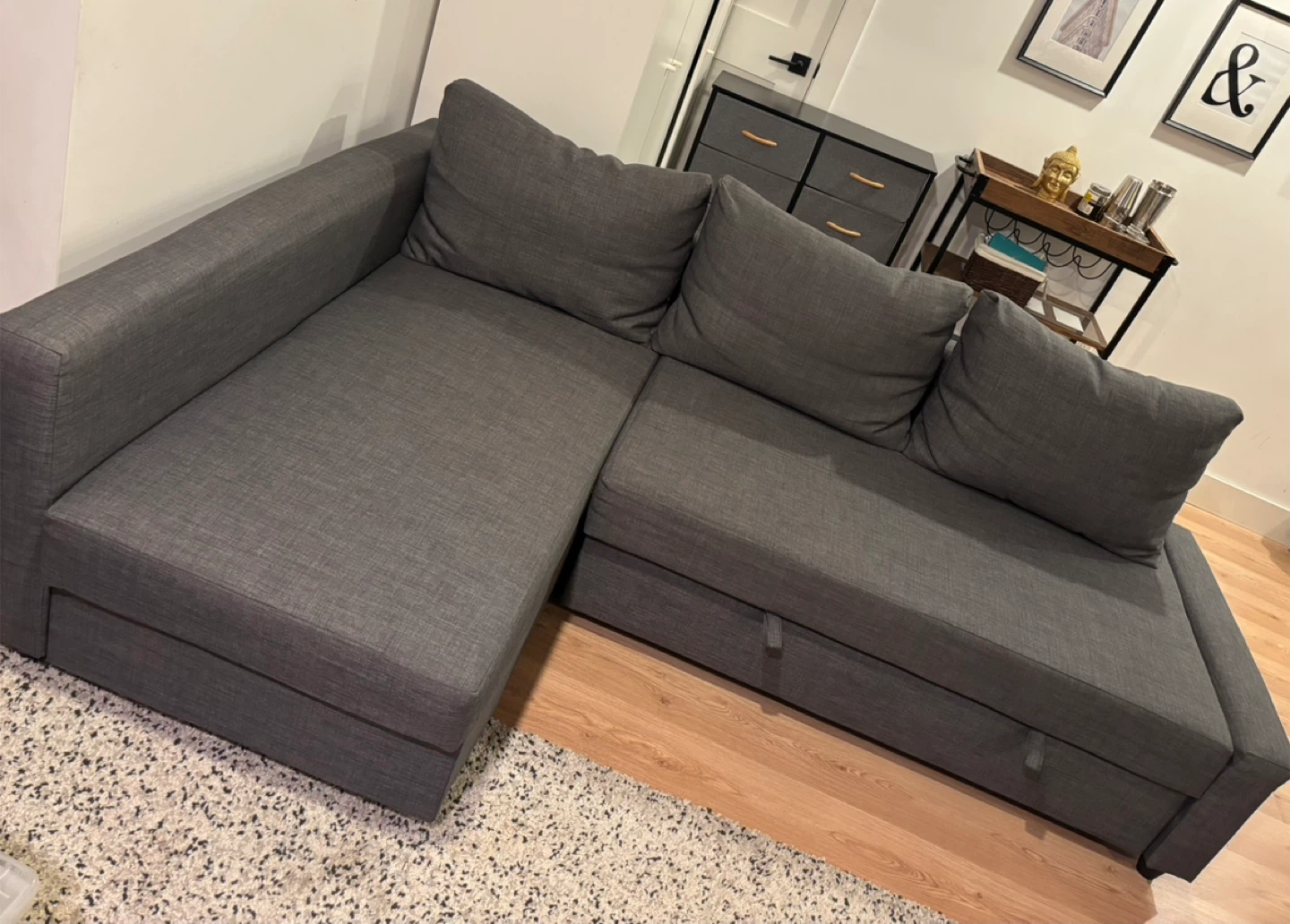 IKEA Friheten Sleeper Sectional Sofa - Grey - photo 2