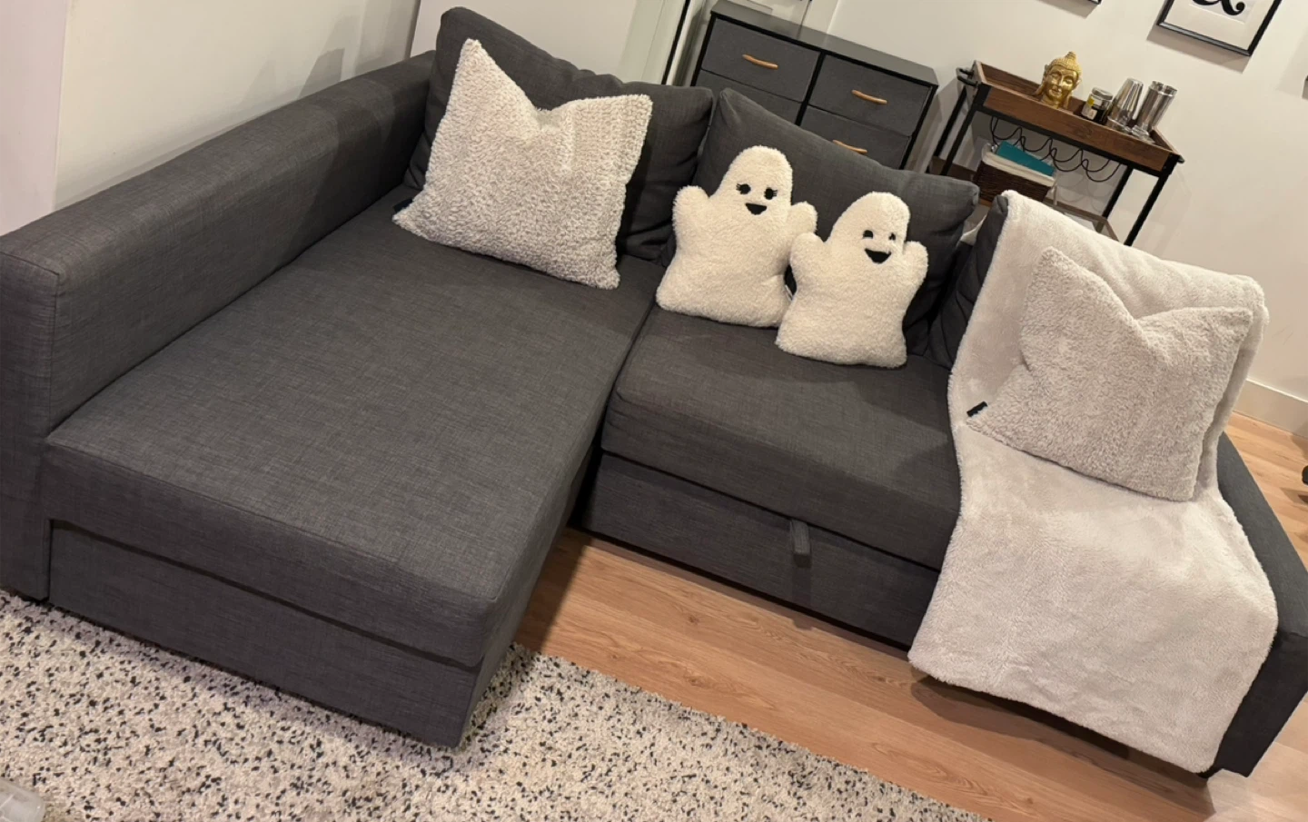 IKEA Friheten Sleeper Sectional Sofa - Grey