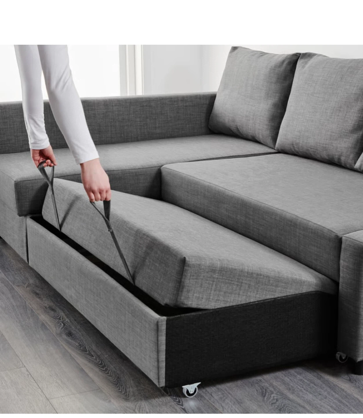 IKEA Friheten Sleeper Sectional Sofa - Grey - photo 4