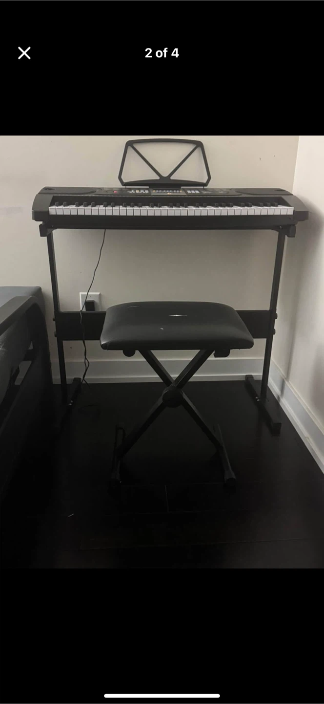 JOYMUSIC 61-Key Electronic Keyboard with Stand & Stool - photo 2