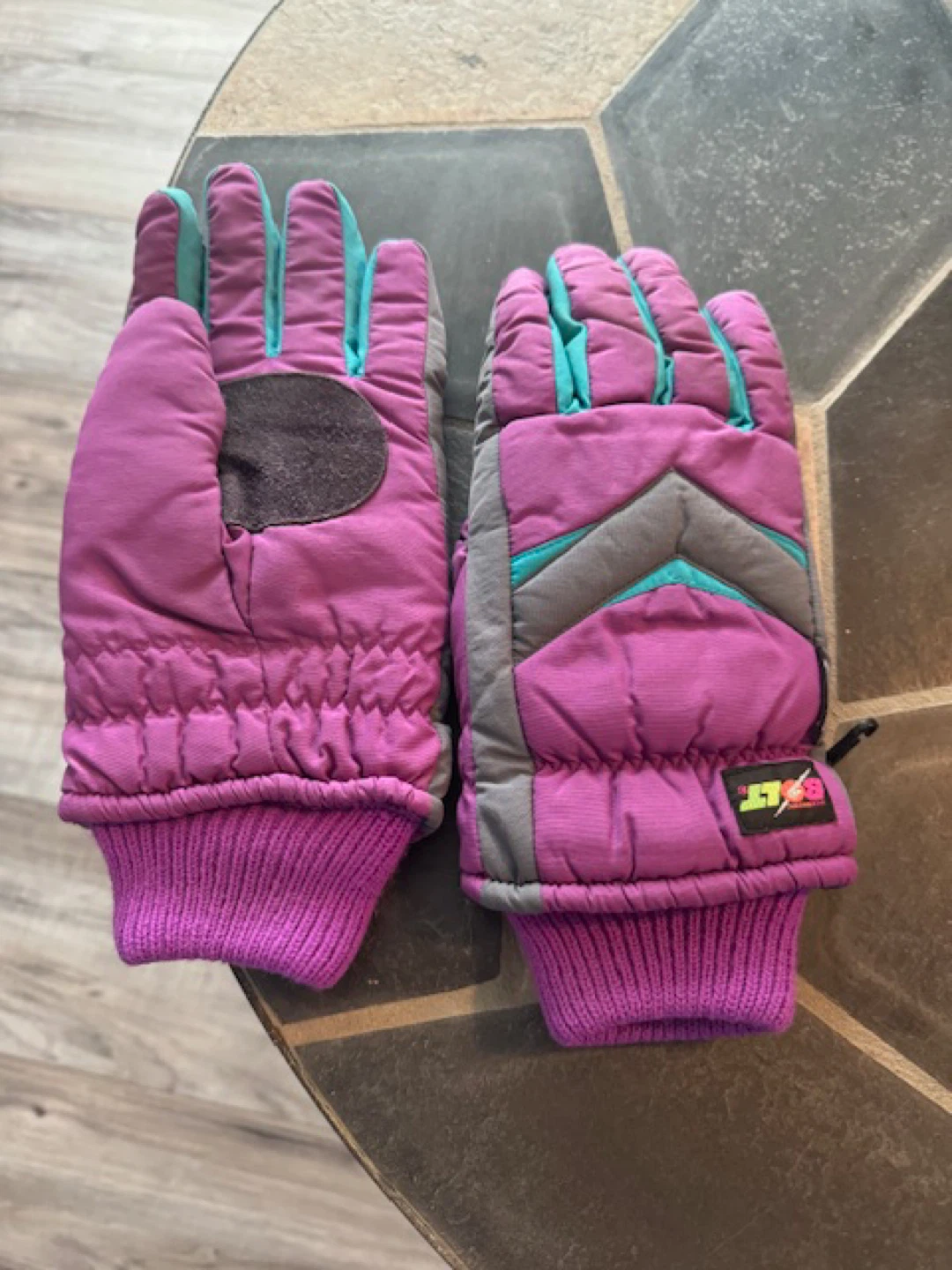 Purple Ski Gloves & Black Trapper Hat - photo 3