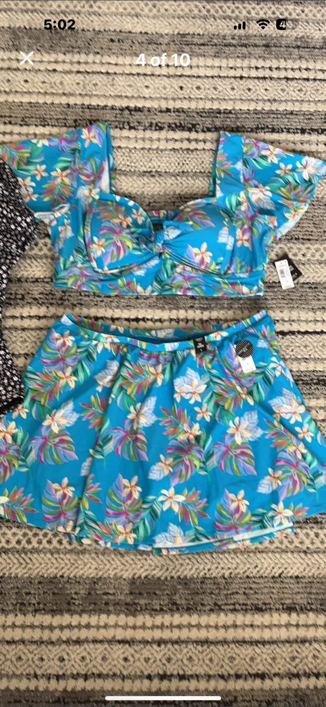 Torrid Active Swim Set - Size 3 - Floral Print