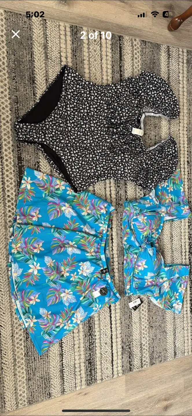 Torrid Active Swim Set - Size 3 - Floral Print image indicator(6)