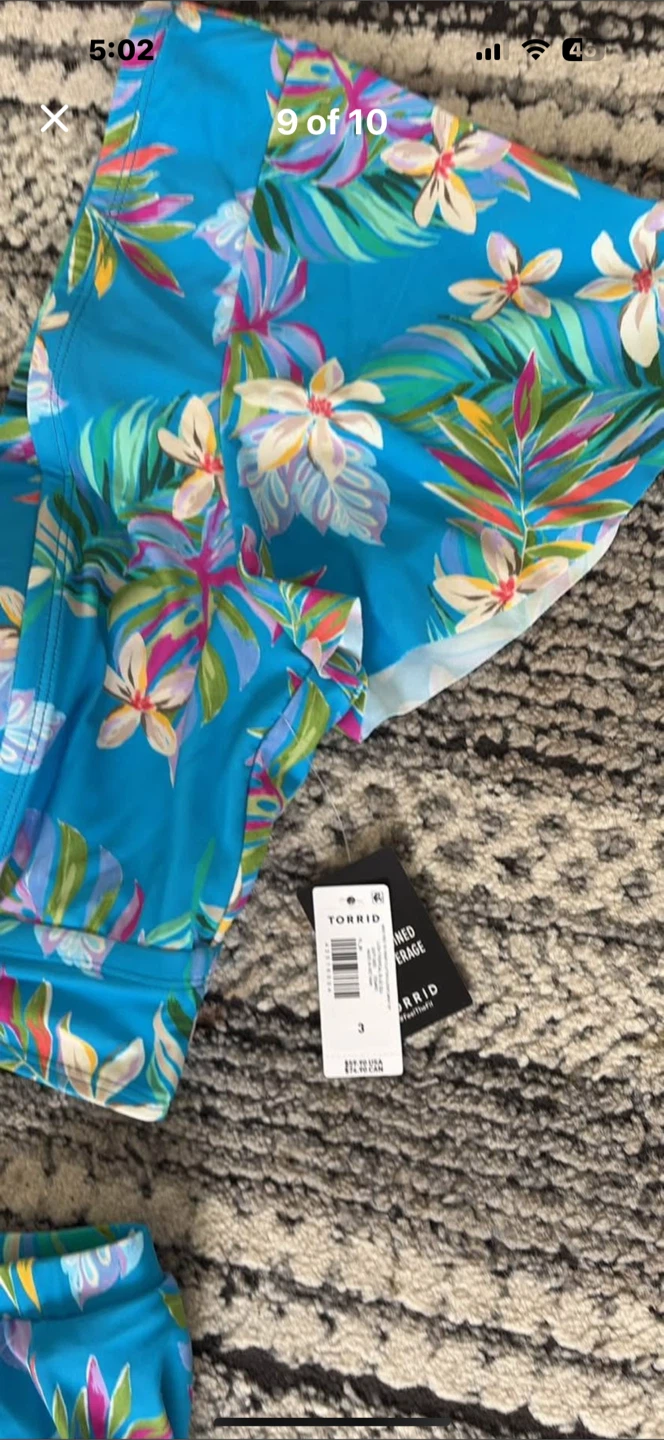 Torrid Active Swim Set - Size 3 - Floral Print - photo 5