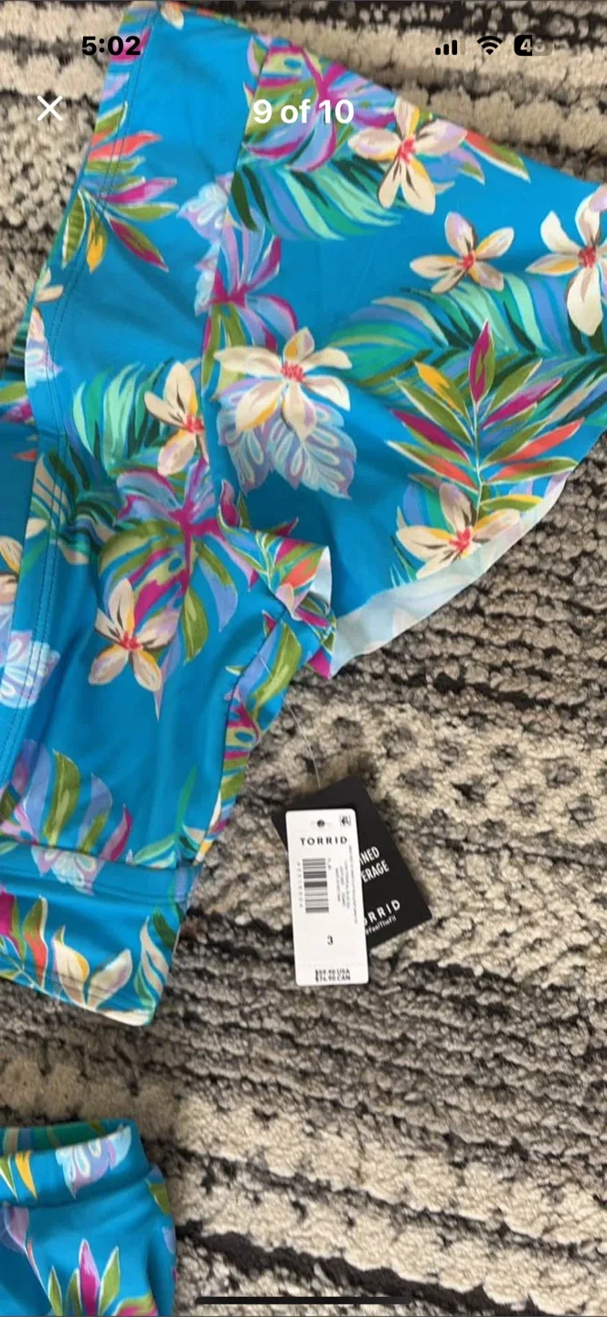 Torrid Active Swim Set - Size 3 - Floral Print image indicator(5)