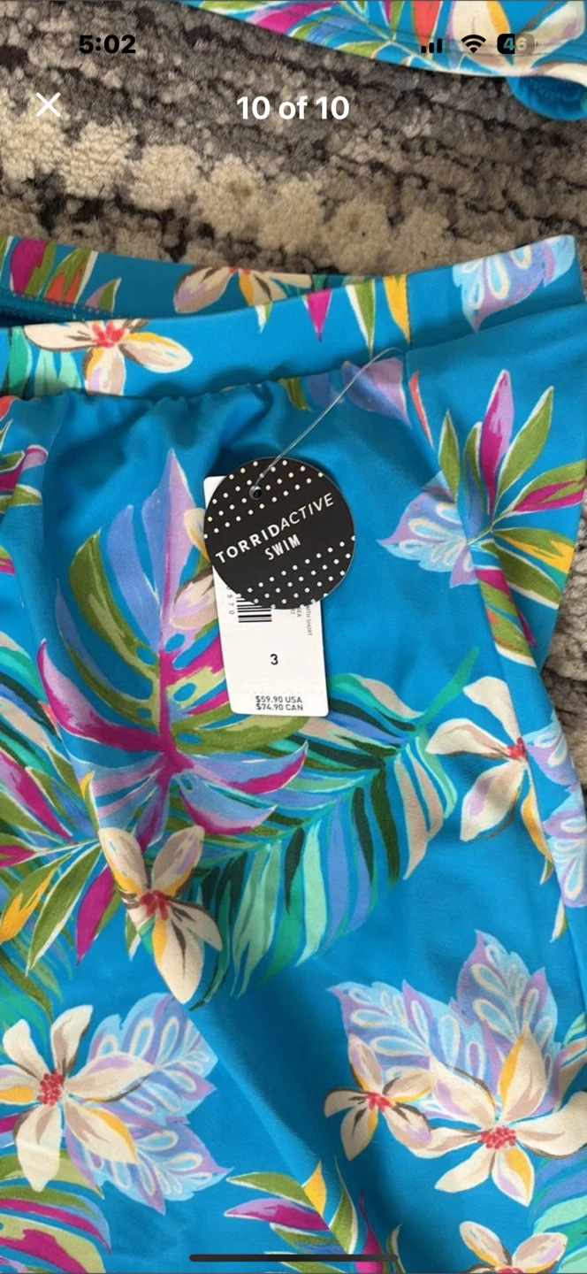 Torrid Active Swim Set - Size 3 - Floral Print - photo 4