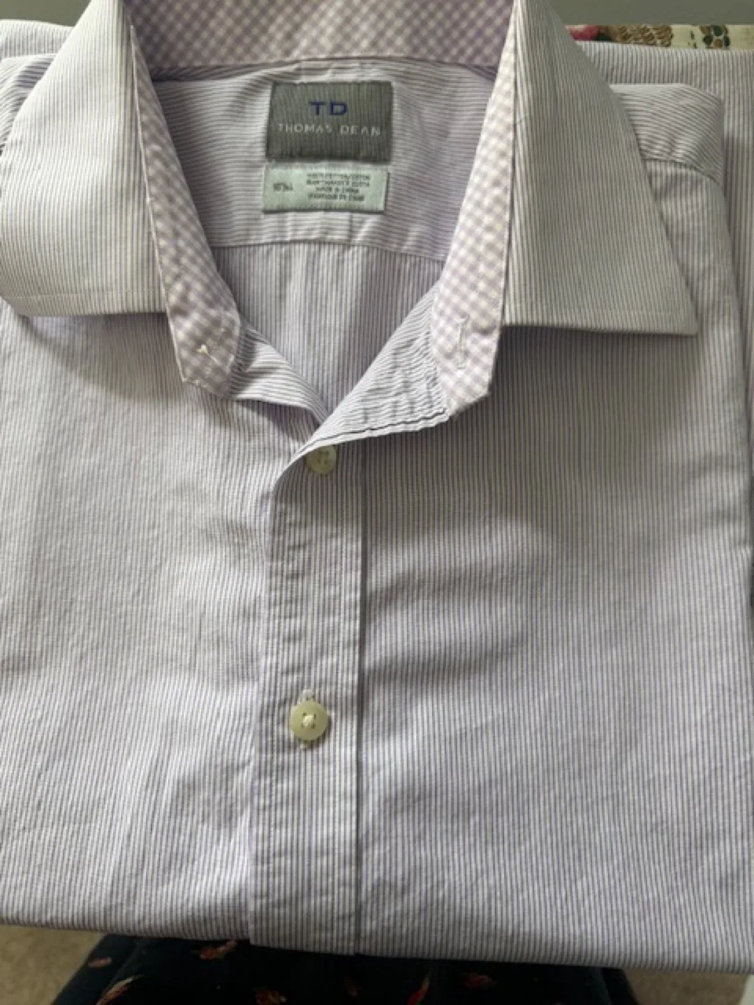 Bellissimo Light Blue Striped Dress Shirt - Size M image indicator(2)