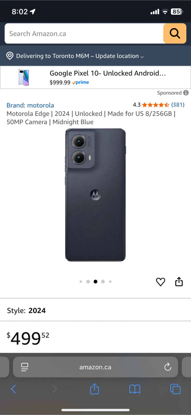 Motorola Edge | 2024 Unlocked | Midnight Blue - photo 4