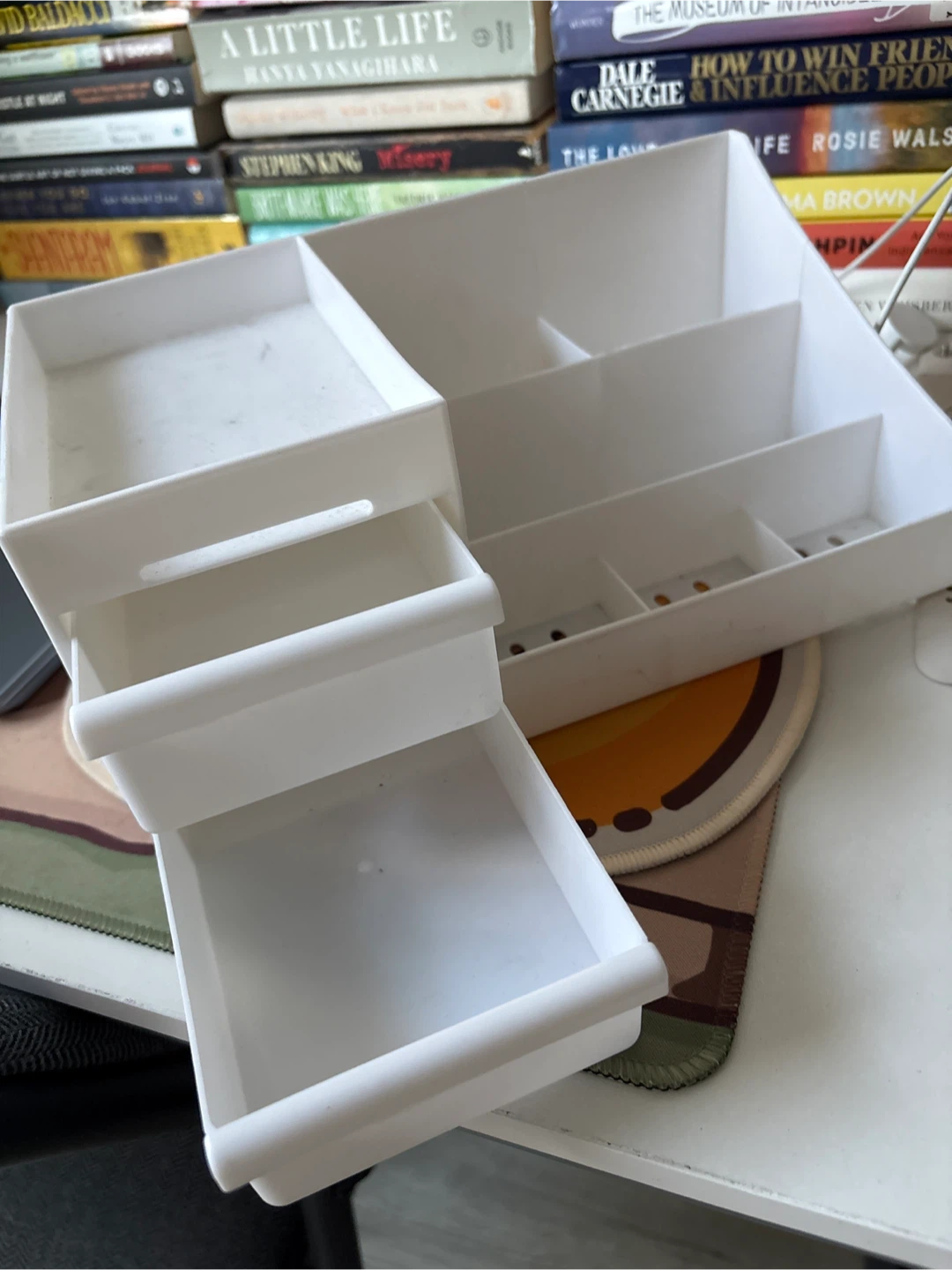 White Desk Organizer with Drawers - photo 3