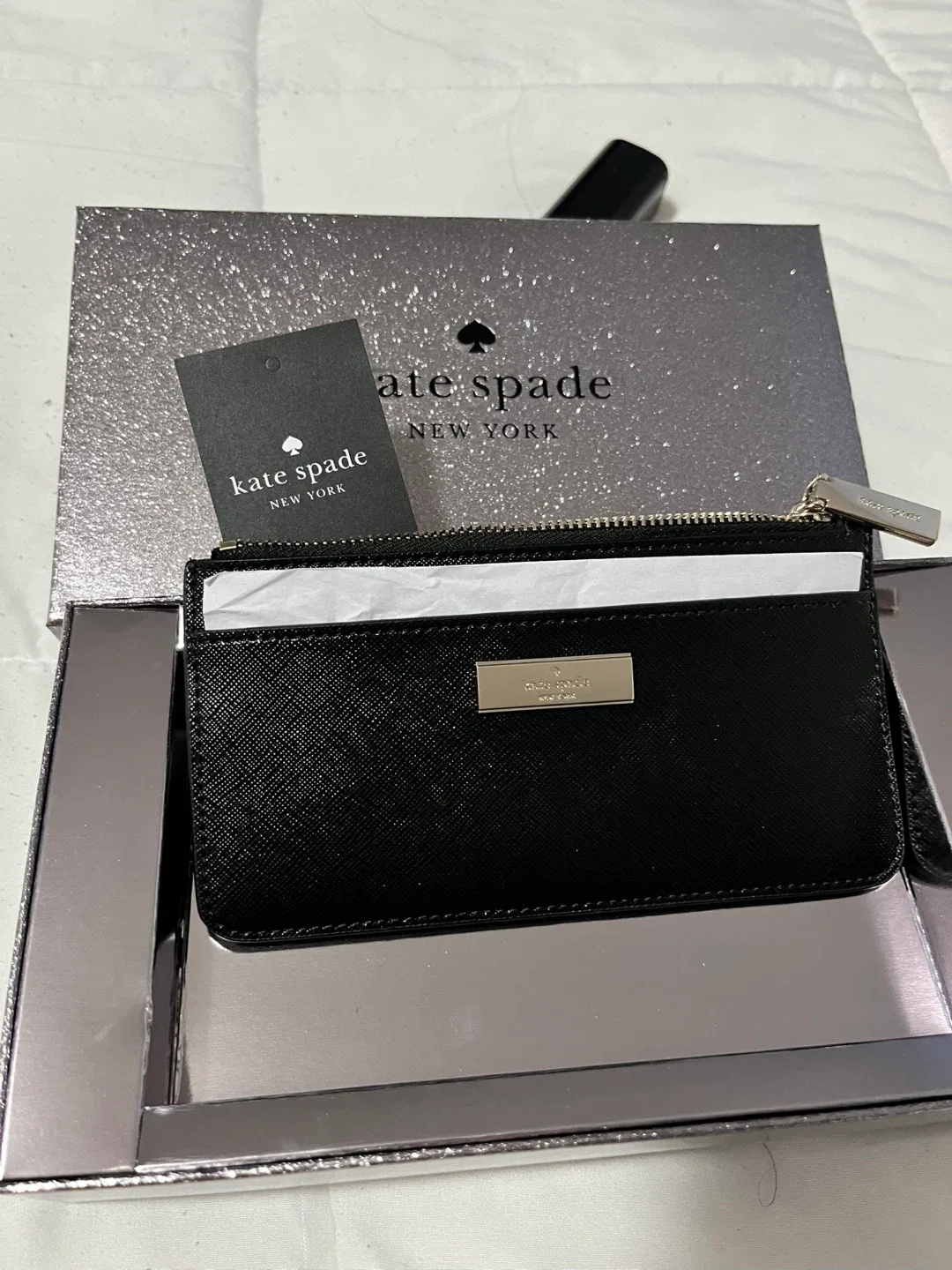 Kate Spade New York Black Cardholder - New in Box! image indicator(5)