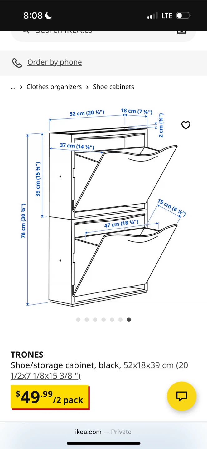 IKEA TRONES Shoe/Storage Cabinet & Mirror - photo 4