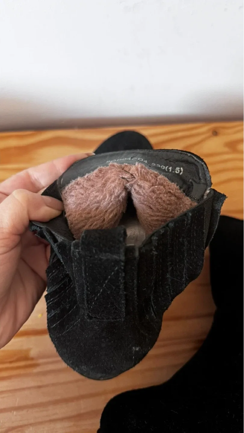 Black Suede Heeled Chelsea Boots image indicator(5)