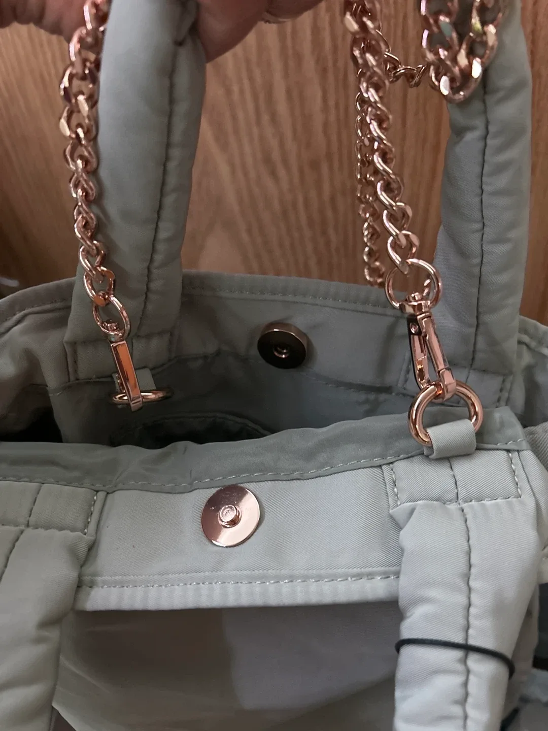 Zara Padded Mini Tote Bag - Grey, Size M image indicator(4)
