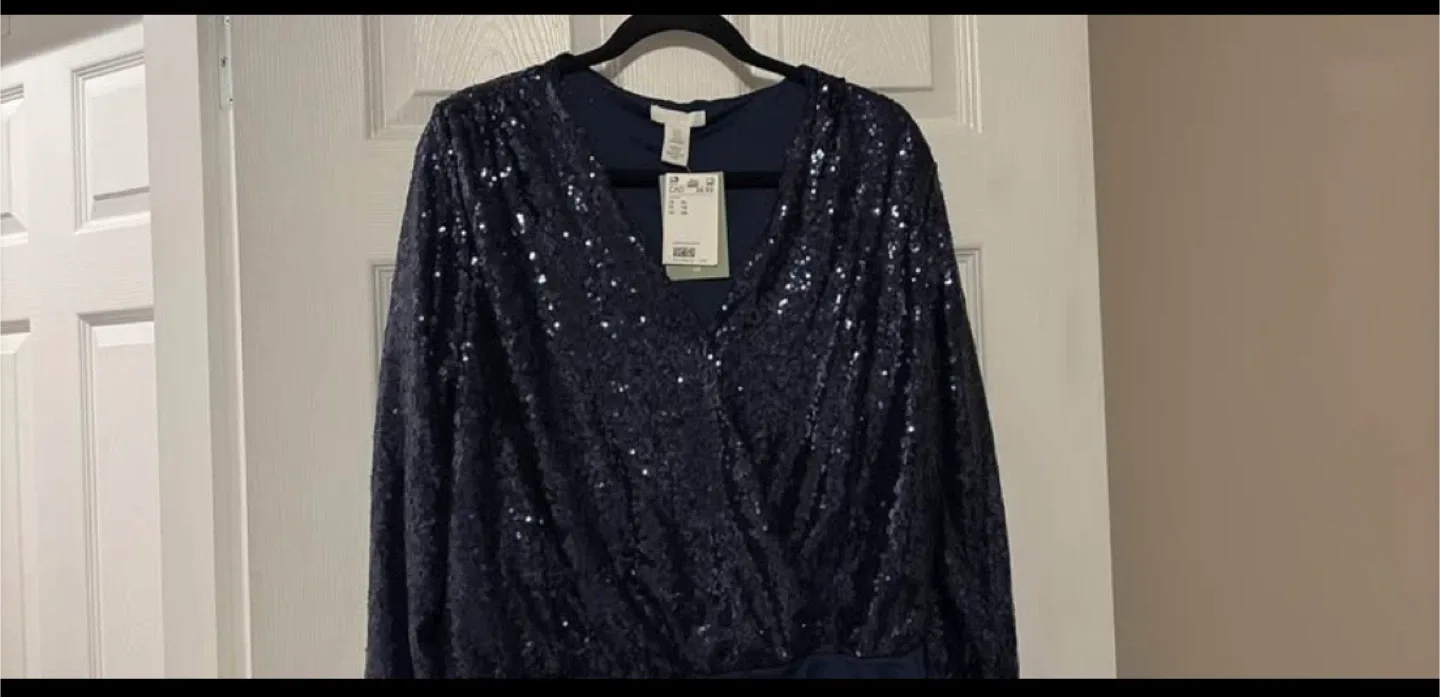 H&M Sequin Bodysuit - Size XL thumbnail
