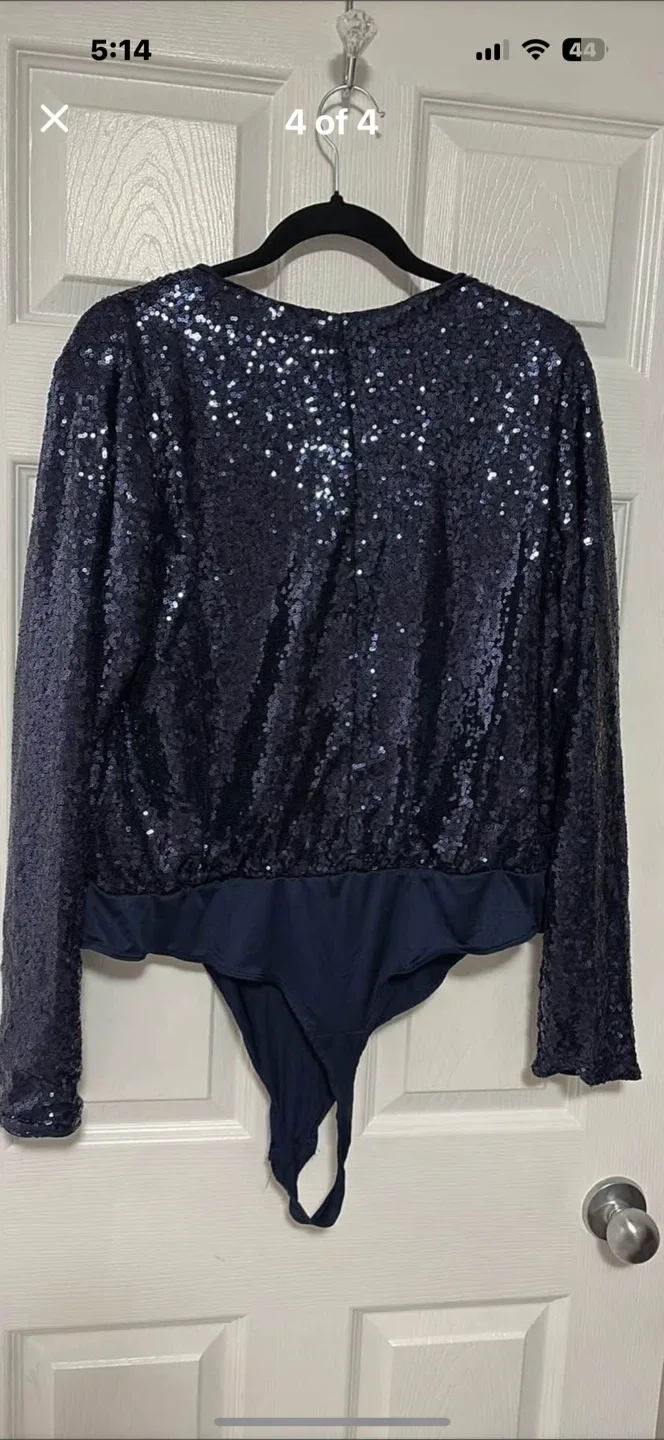 H&M Sequin Bodysuit - Size XL image indicator(3)