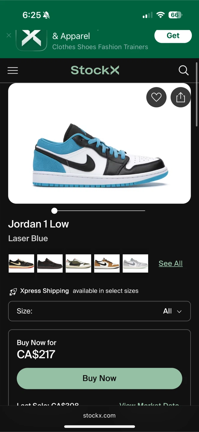 Jordan one low laser, blue - photo 5