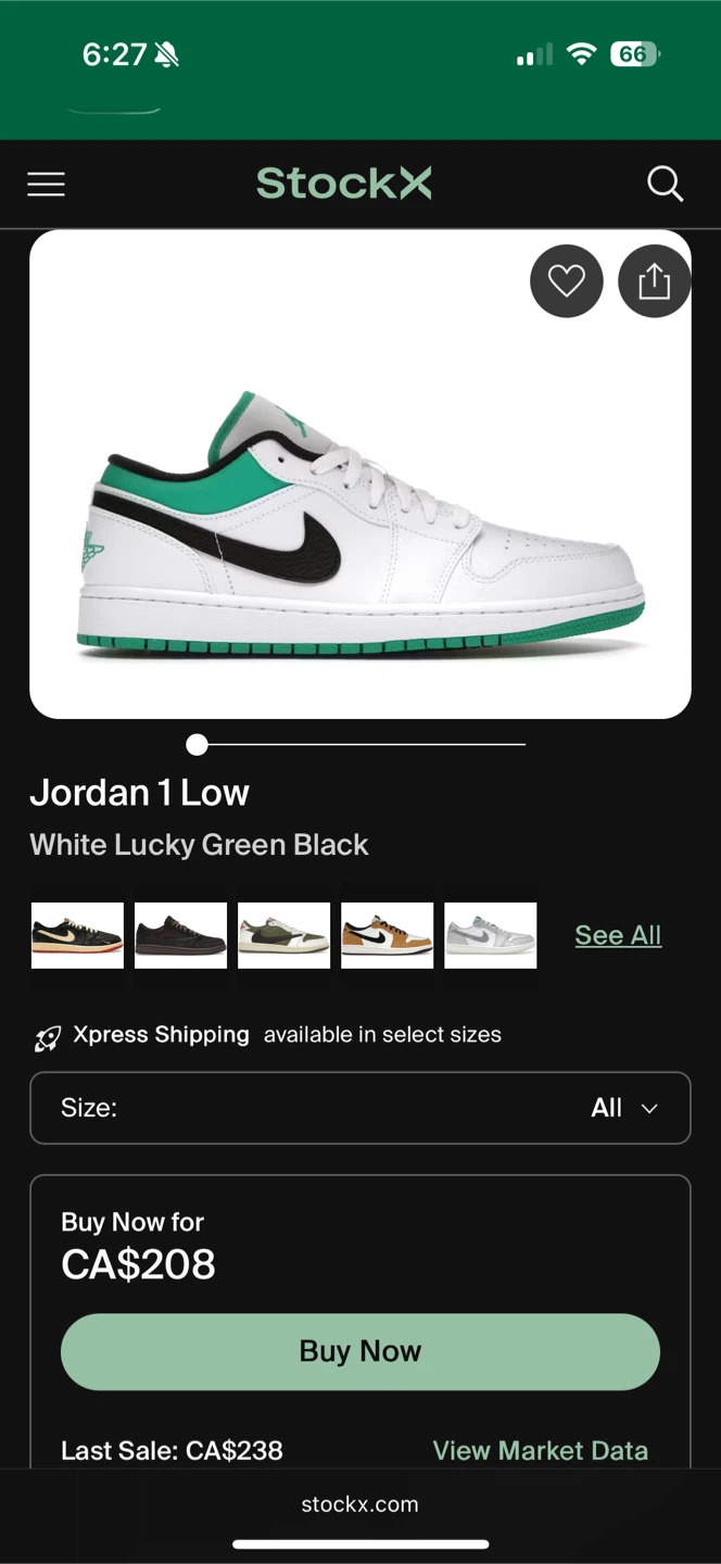 Jordan one low white, lucky green black - photo 5
