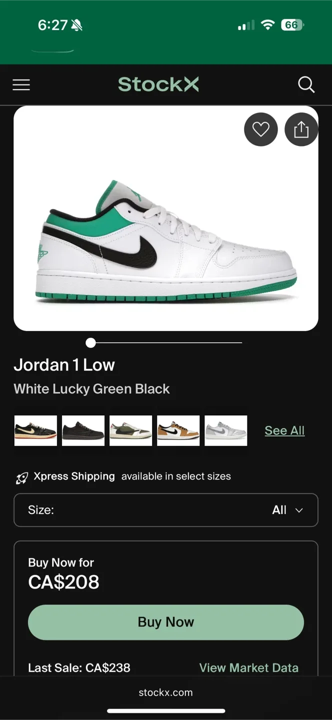 Jordan one low white, lucky green black image indicator(4)
