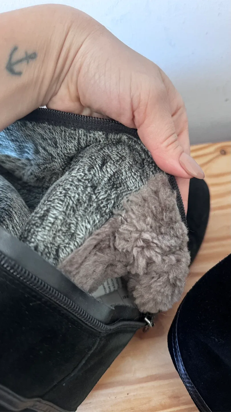 Inci Black Suede Knee High Boots image indicator(6)