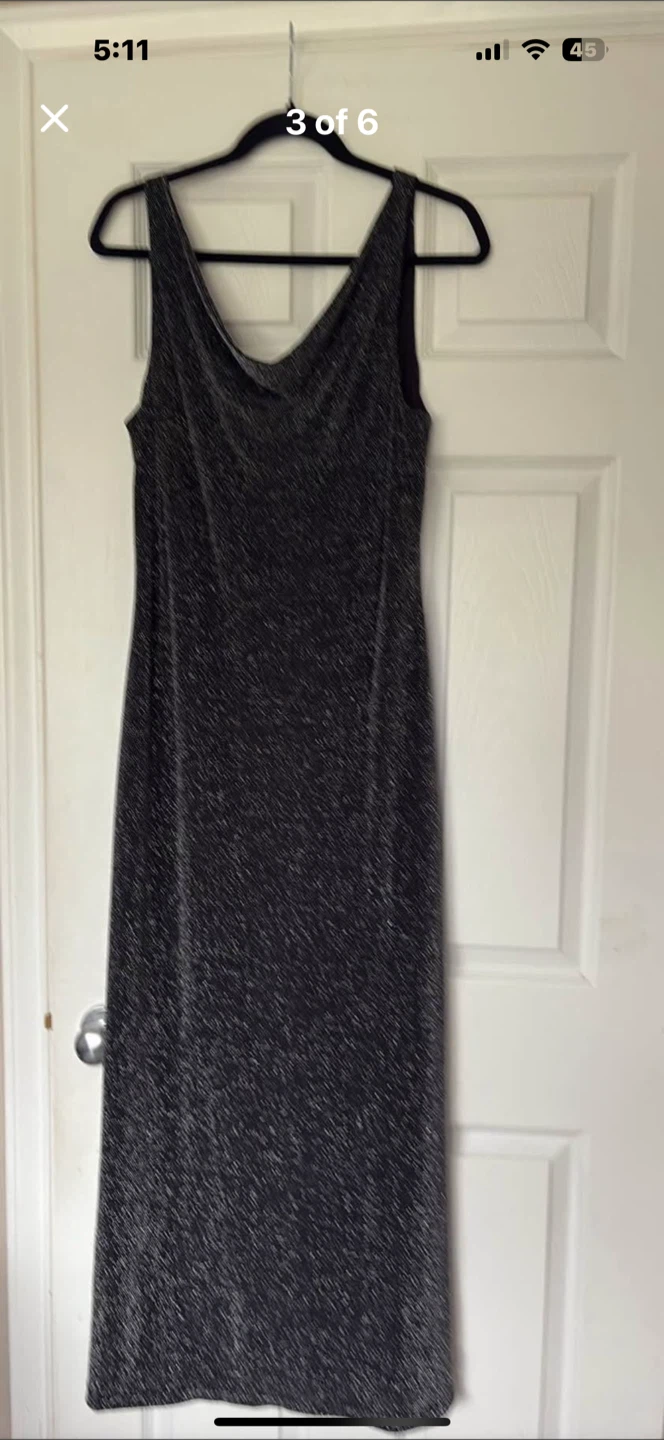 Sparkly Black Maxi Dress