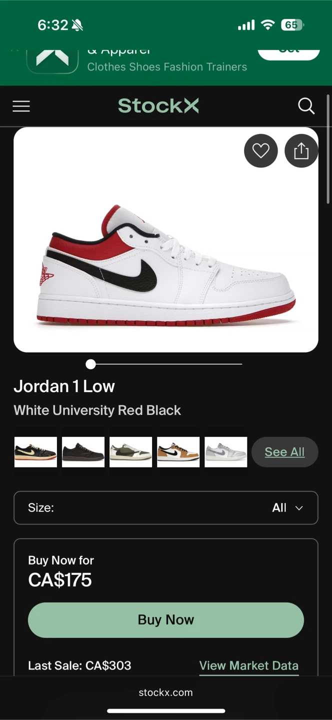 Jordan one low white university, red black - photo 4