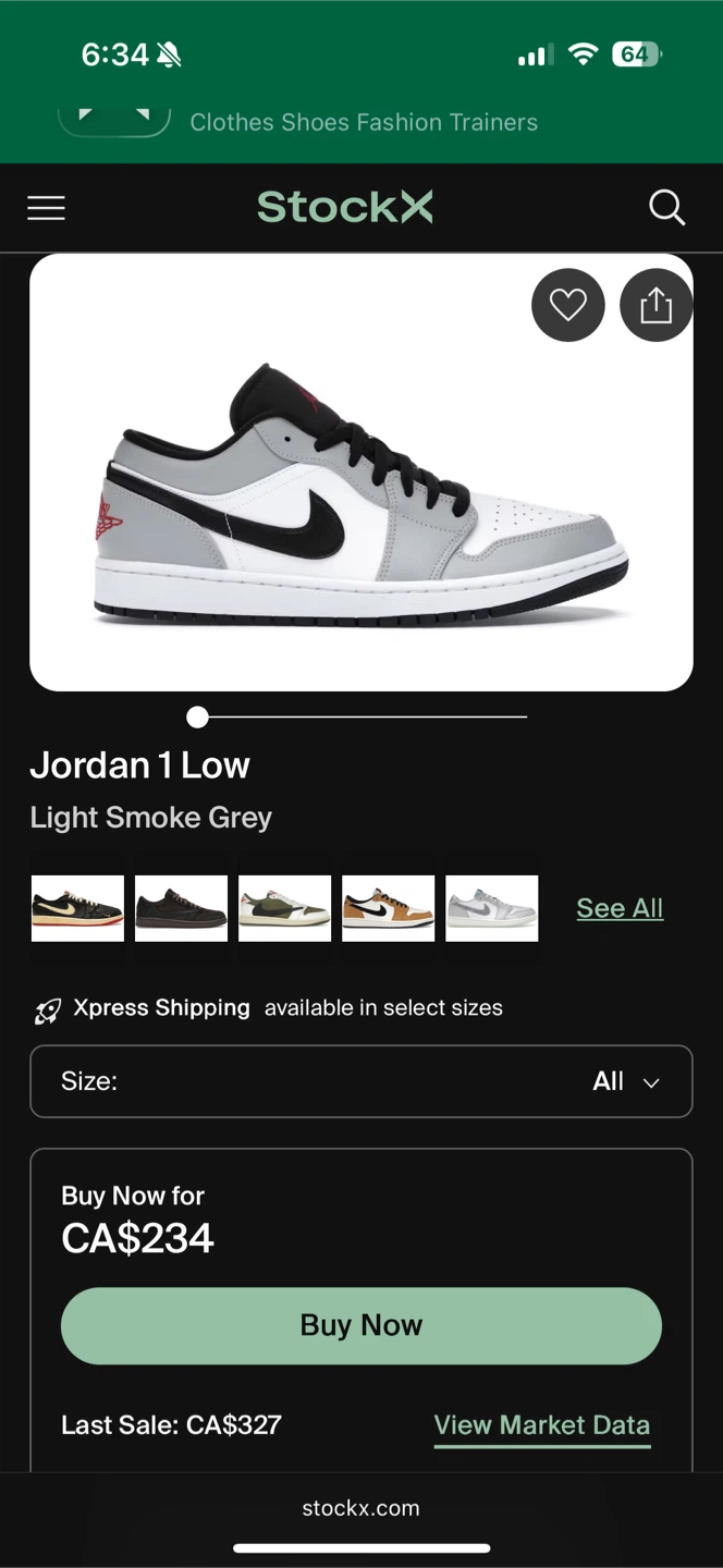 Jordan one low light smoke gray - photo 4