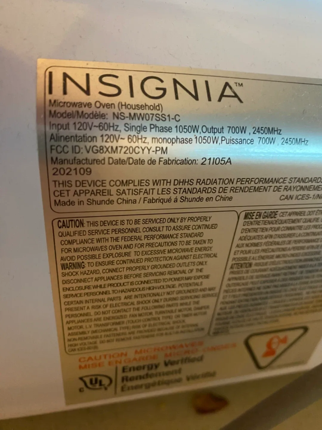 Insignia Microwave NS-MW07SS1-C image indicator(4)