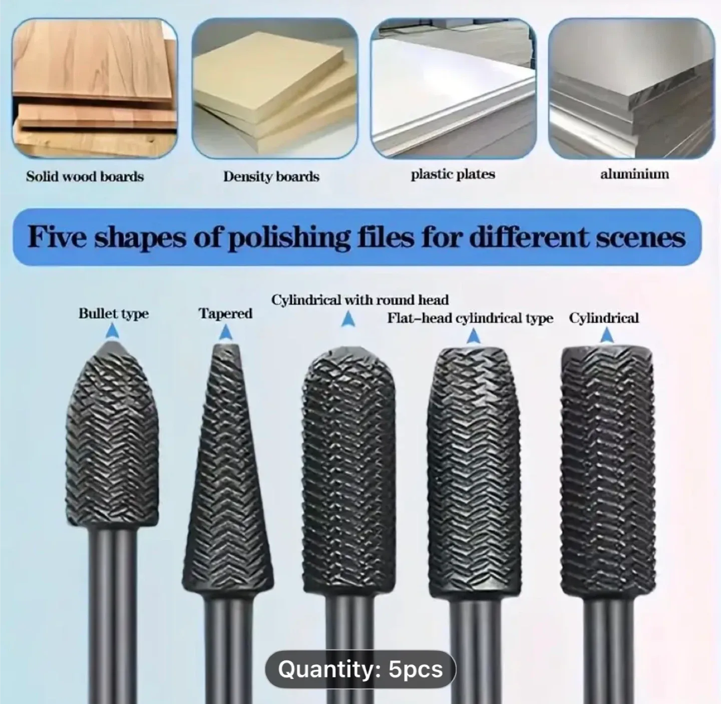 5-Piece Embossed Steel Grinding Head Set image indicator(2)