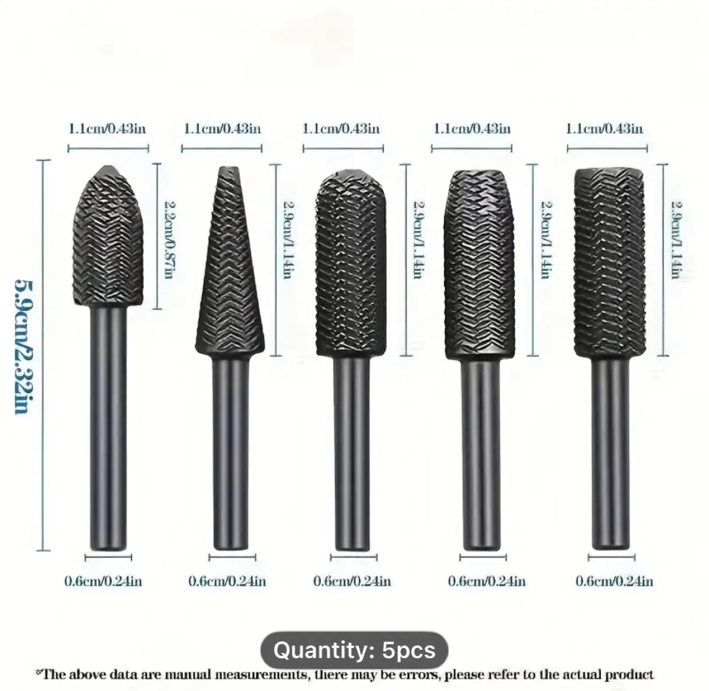 5-Piece Embossed Steel Grinding Head Set image indicator(4)