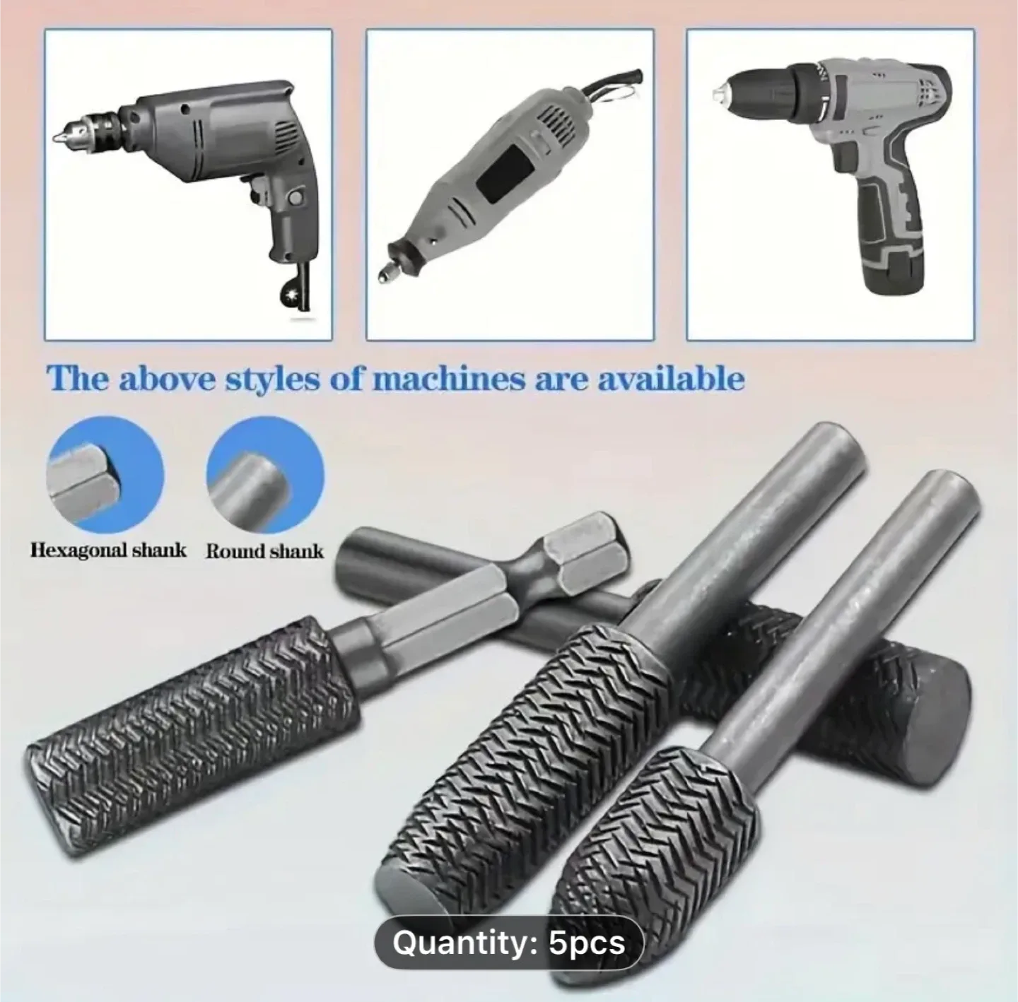 5-Piece Embossed Steel Grinding Head Set image indicator(3)