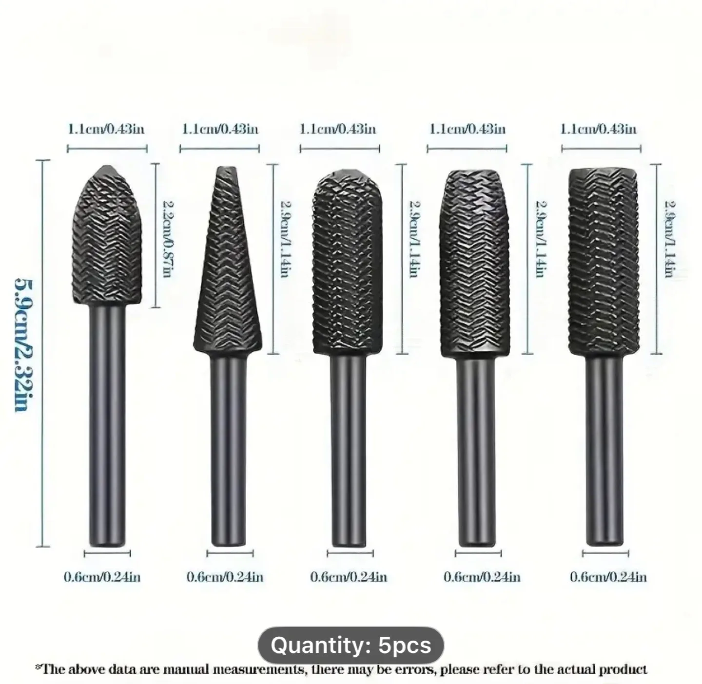 5-Piece Embossed Steel Grinding Head Set image indicator(6)