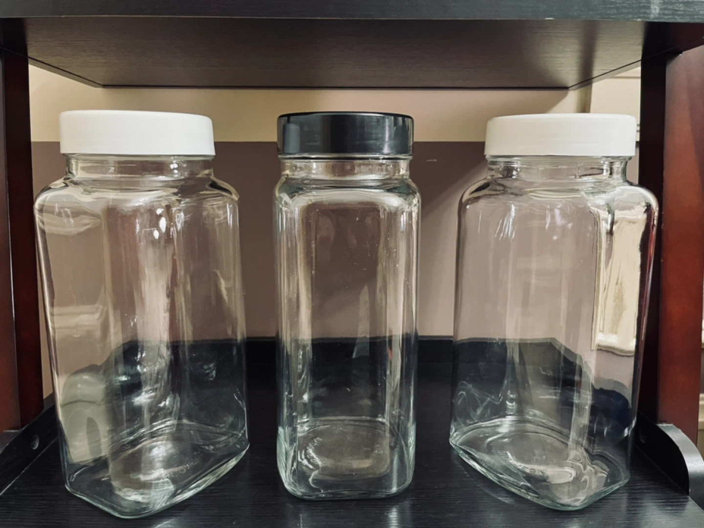 Large Glass Jars with Lids - Set of 3 - photo 2