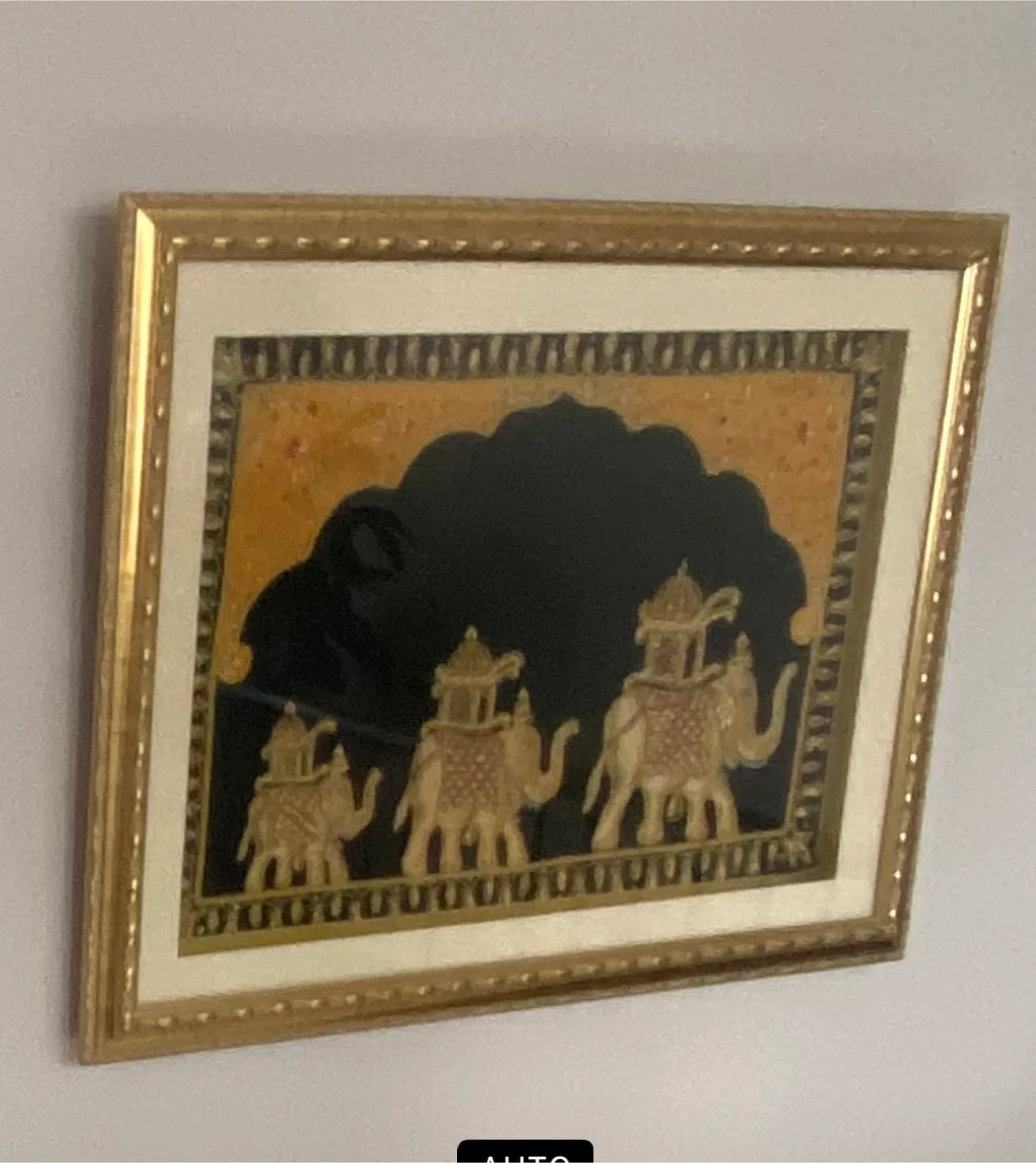 Framed Elephant Embroidery Art Gud luck for home image indicator(6)