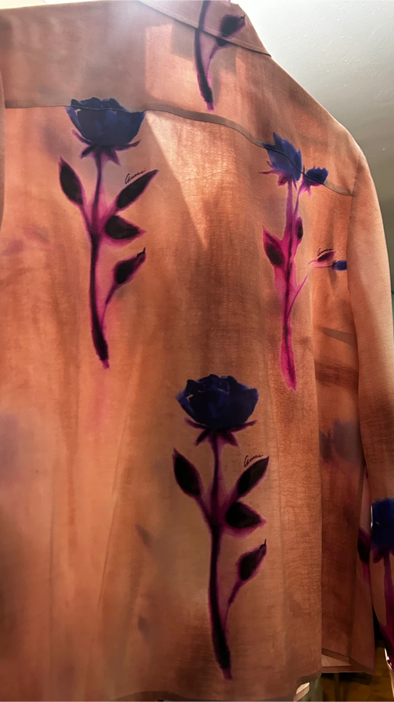 Gucci Floral Print Silk Shirt - photo 3