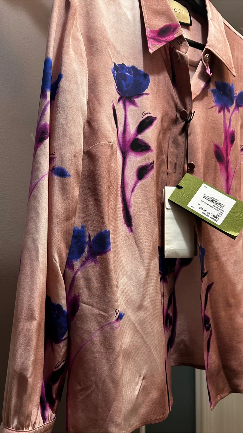 Gucci Floral Print Silk Shirt - photo 5