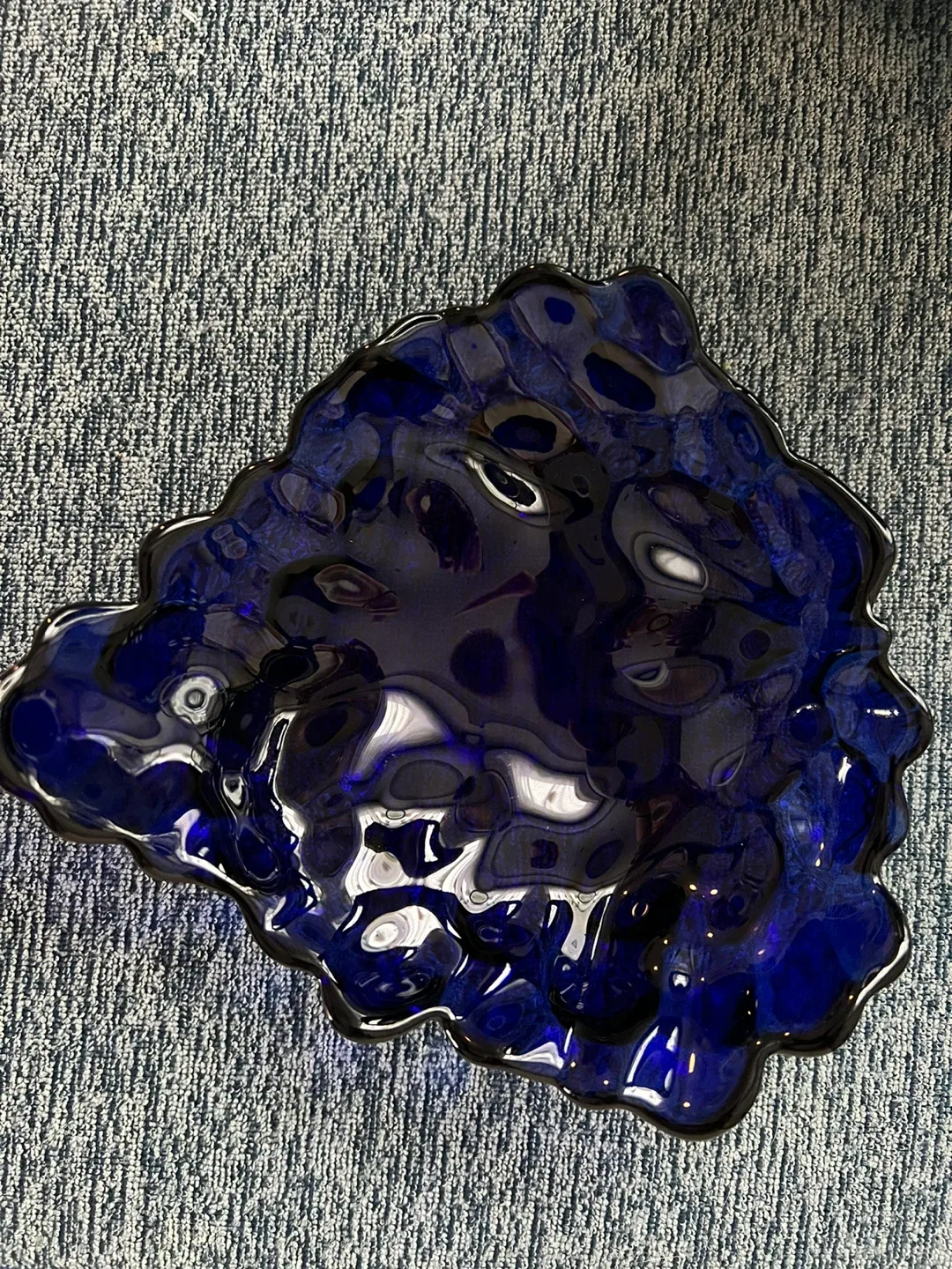 Blue Glass Decorative Bowl thumbnail