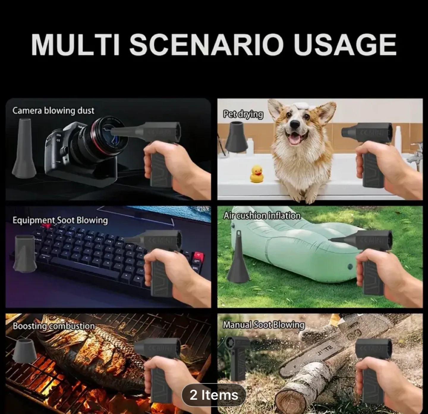 Mini Turbo Jet Fan, High-speed Portable Turbo Blower image indicator(3)